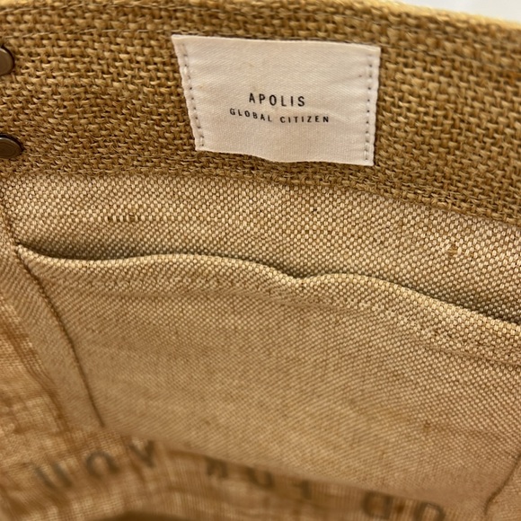 Apolis market tote with long handle in natural - Picture 5 of 6